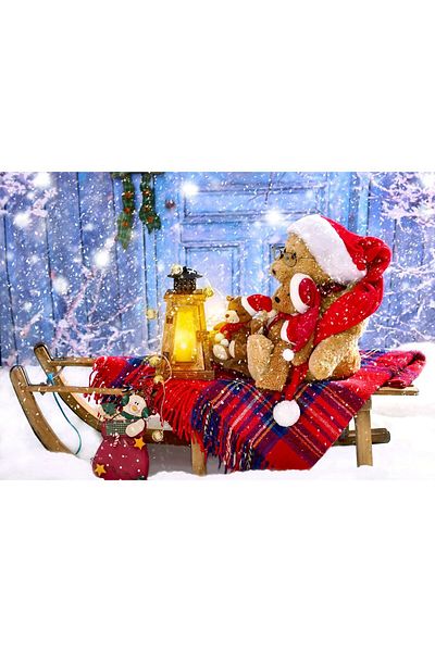 Enjoy Puzzle 1000 pieces Enjoy - Teddy Bears with Santa Hats