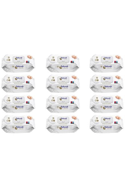 Babysoft SET 12 x Șervețele Umede Baby Soft Premium – 72 buc/pachet