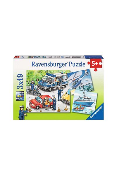 RAVENSBURGER Ravensburger Puzzle - Police, 3x49 pieces