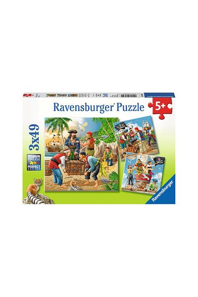 RAVENSBURGER Ravensburger Puzzle - Pirates, 3x49 pieces