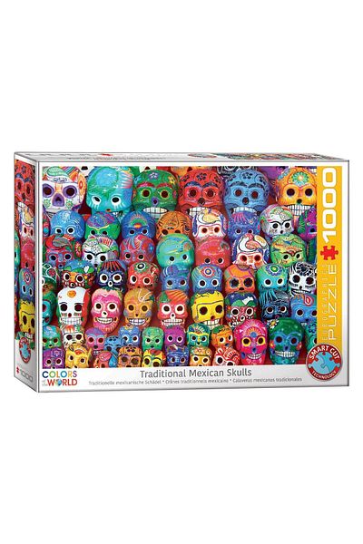 Eurographics Puzzle Eurographics - Traditional Mexican Skulls, 1000 pieces