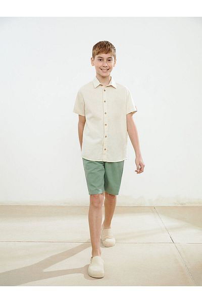 LC Waikiki New Season Linen Mixed Boy's Shirt - S5Bm97Z4
