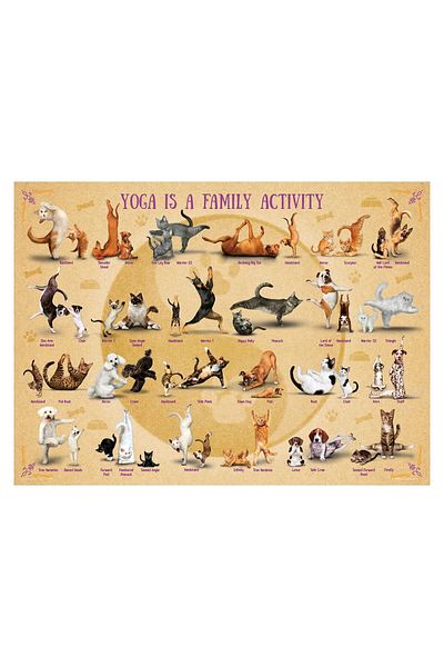 Eurographics Puzzle Eurographics - Yoga is A Family Activity, 500 pieces XXL