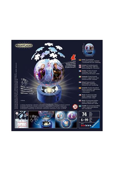 RAVENSBURGER Ravensburger 3D LED Puzzle - Frozen II, 72 pieces