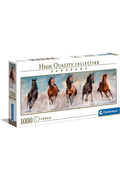 CLEMENTONI Puzzle 1000 pieces panoramic Clementoni - Horses