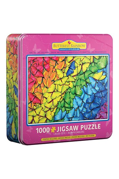 Eurographics Puzzle 1000 pieces Eurographics - Metal Box - Butterfly Rainbow