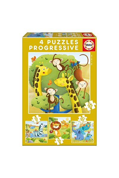 EDUCA Puzzle - Wild Animals, 12/16/20/25 piese