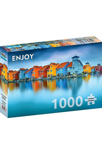Enjoy Puzzle 1000 pieces ENJOY - Houses on Water, Groningen, Netherlands