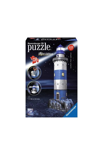 RAVENSBURGER Ravensburger 3D Puzzle - Lighthouse at Night, 216 pieces