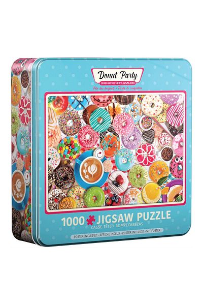 Eurographics Puzzle 1000 pieces Eurographics - Metal Box - Donut Party