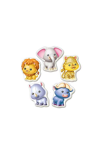 EDUCA Educa Puzzle - Wild Animals, 3/3/4/4/5 pieces