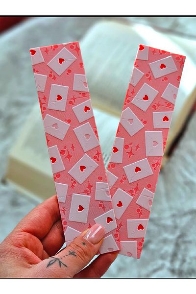 Wuun Store Set de 2 semne de carte roz din plastic