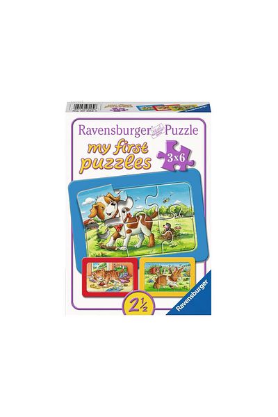 RAVENSBURGER Nfmax Çer Puzzle, Animal Friends, 3X6 Pieces Fshnf 1051353