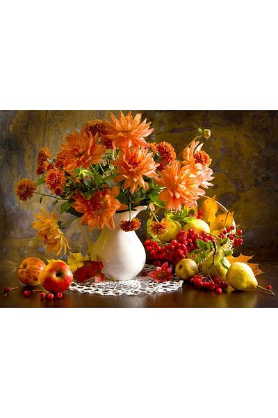 Enjoy Puzzle 1000 pieces Enjoy - Still Life with Orange Dahlias