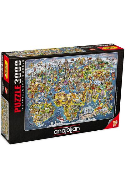 Anatolian Puzzle 3000 piese - Wonderful World Map