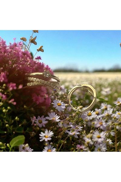 demirosa 1 Pcs Steel Adjustable Stone Stylish Ring