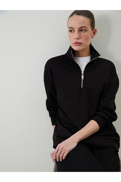 LC Waikiki Lcw Comfort Stand Collar Women's Sweatshirt