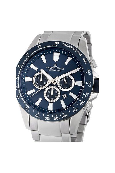 Jacques Lemans Ανδρικό Ρολόι 1-2140f, Quartz, 48mm, 10atm