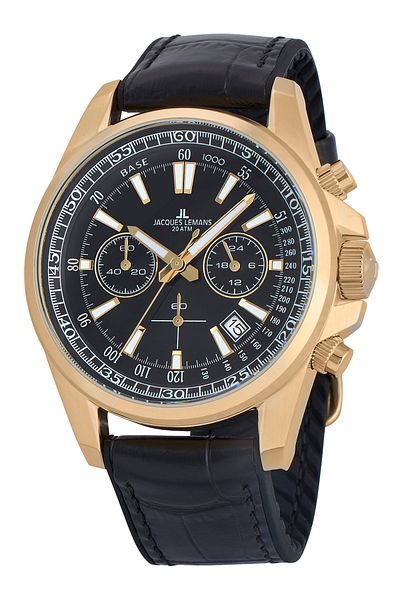 Jacques Lemans Ανδρικό Ρολόι Jacques Lemans 1-2117E, Quartz, 44mm, 20ATM