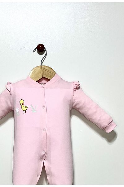 Kocaman Bebe Baby Girl Duck Printed Socks Jumpsuit