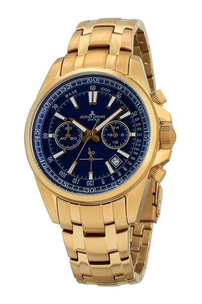 Jacques Lemans Ανδρικό Ρολόι Jacques Lemans 1-2117O, Quartz, 44mm, 20ATM