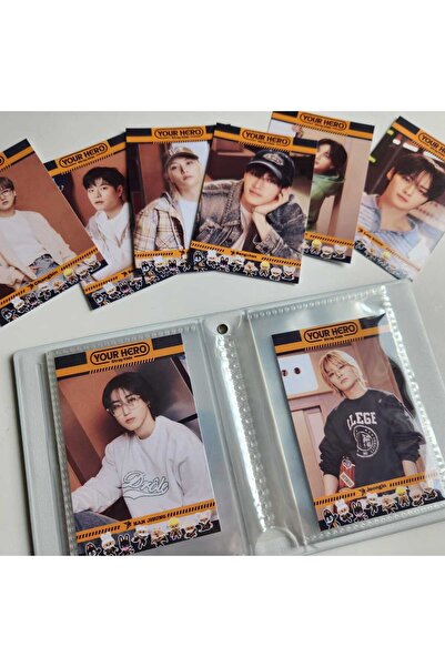 Güneş Kırtasiye Stray Kids Your Hero 8 Adet Fotokart Kpop Kart Set 300gr Parlak Kuşe Kağıdına Basılmıştır