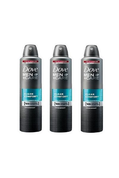 Dove Pack of 3 x Men+Care Clean Comfort Deodorant Spray, 250 ml