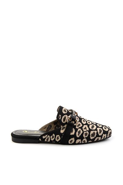 Bambi Black Leopard Women's Slippers K04327012482