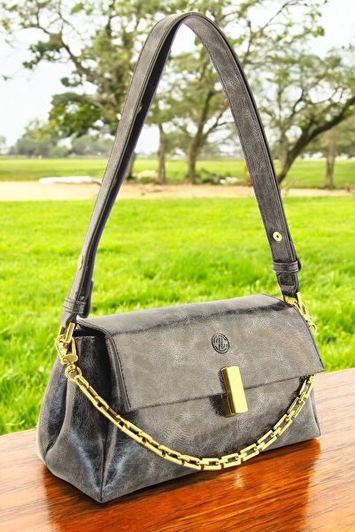 QUB CLUB Geantă de umăr clasică, moale, de mărime medie