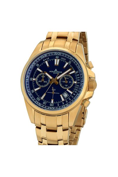 Jacques Lemans Ανδρικό Ρολόι Jacques Lemans 1-2117O, Quartz, 44mm, 20ATM