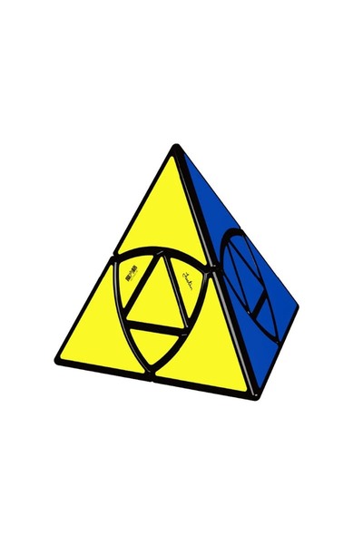 BV Cub Magic QiYi Duomo Pyraminx Speedcube, Negru, 334CUB-1
