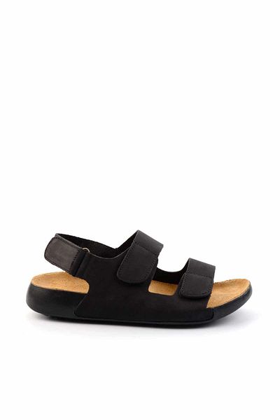 Bambi Black Leather Women's Slippers K05819021101