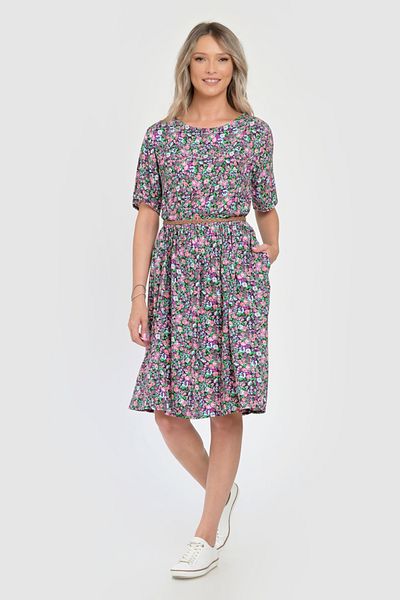 Eranthe Rochie Medie Dama V287, cu model Floral