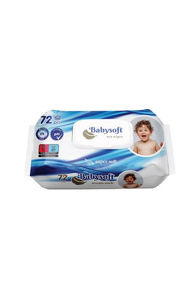 Babysoft SET 12 x Șervețele Umede Baby Soft SuperSoft – 72 bucăți/pachet