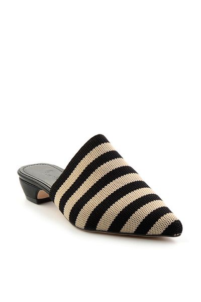 Bambi Black Striped Women's Slippers K 04213270782