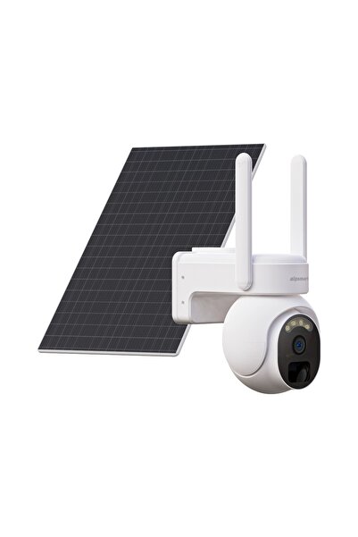 ALPSMART Solar Panelli, Güneş Enerjili, SIM Kartlı 4G, 4MP 128GB PTZ Güvenlik Kamerası – Hareket Al