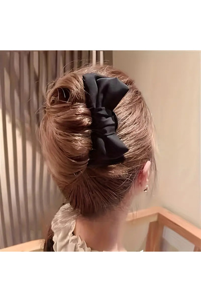 Eva Flore Black Bow Bun Buckle Is Suitable Inside the Girl'S.