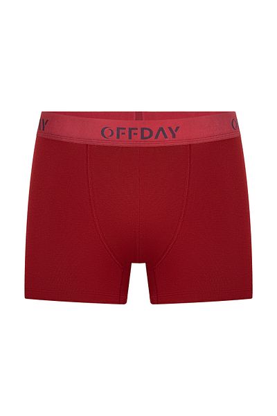 offday Essential Men's Sports Boxer Claret Red – Modal Cotton, Natural Structure, Flexible and Sweat-Free, Boxed