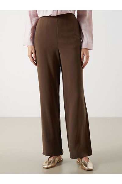 LC Waikiki Pantaloni de damă din satin LCW Comfort cu talie elastică