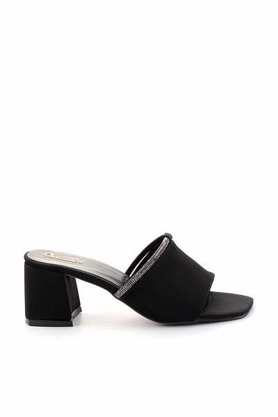 Bambi Black Platinum Stone Women's Slipper K04233007504