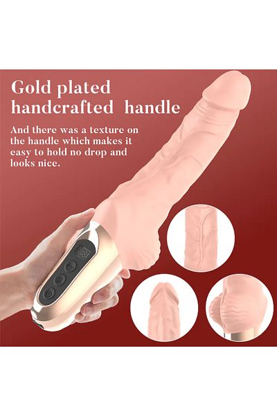 Zibba Life Vibrator multifuncțional, 9 frecvențe de vibrație și împingere, baterie de 1000 mAh, LED