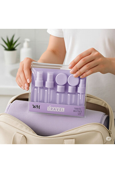 ACRX 8 Parça - Seyahat makyaj seti - Seyahat çantası - Makyaj Çantası - Seyahat kiti - Makyaj kiti