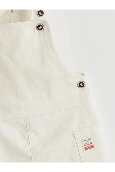 LC Waikiki Lcw Kids Beige Square Collar Strap Boy's Salopet
