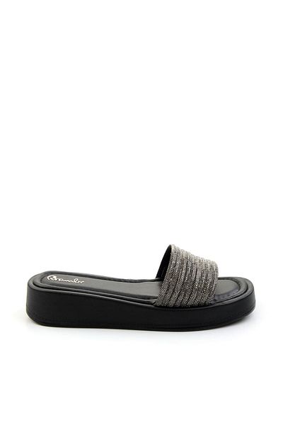 Bambi Black Platinum Women's Slippers K 04156011187