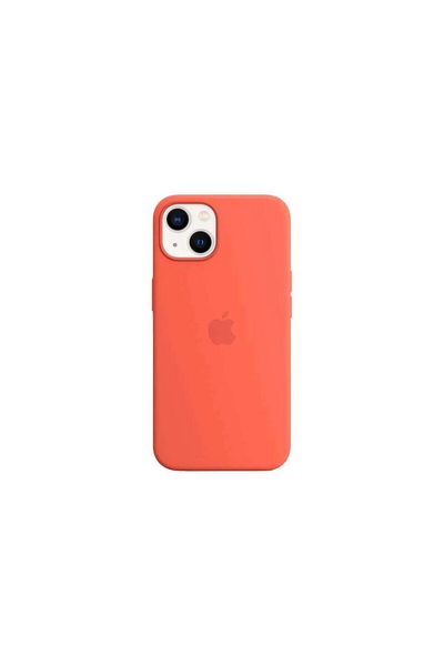 Apple Husa Originala iPhone 13 Silicon, MagSafe, Nectarine