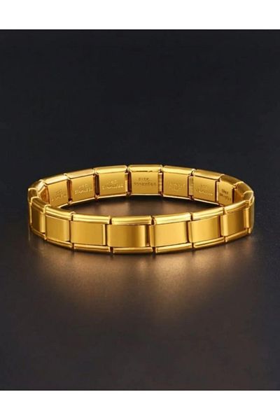FLORAS JEWELRY Italian Charm Flexible Bracelet (Gold)