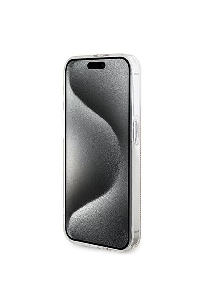 Guess Case 4g Gold Stripe Iphone 15 Pro Pink