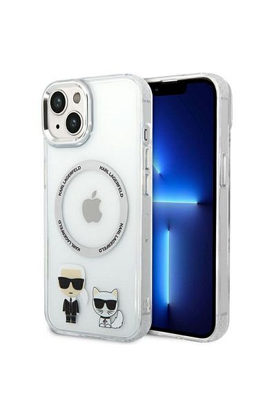 Karl Lagerfeld Magsafe Karl & Choupette Iphone 14 Plus Case Transparent