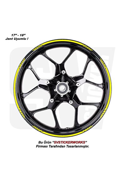 ARONA Motorcycle Wheel Rim Strip Set of 16 Team Cutout Stripe Sticker