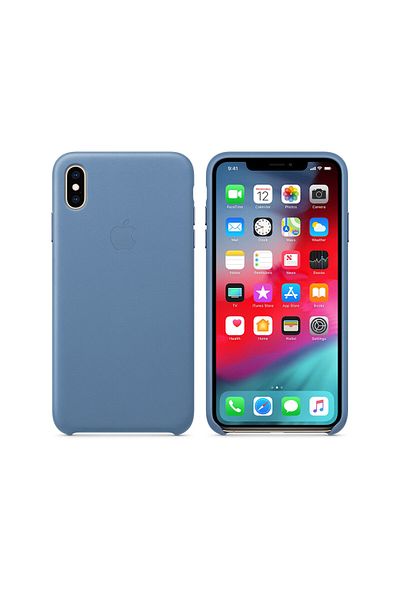 Apple Husa iPhone XS Max Original Apple Leather Cornflower